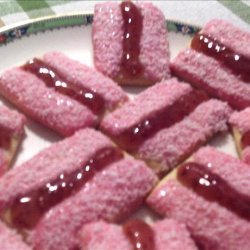 Iced Vo Vo's (Raspberry Coconut Biscuits/Cookies)