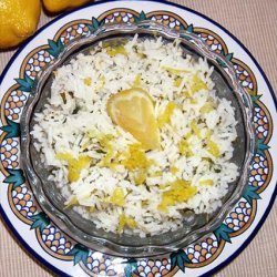 Lemony Rice With Olive Oil Drizzle