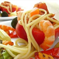 Personilized Pasta With Roasted Veggies and Shrimp