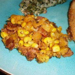 Corn and Butternut Squash With Basil
