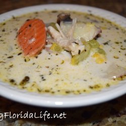 Creamy Mushroom and Chicken Soup