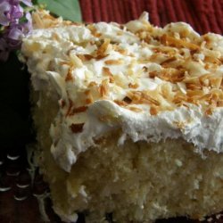 Cream of Coconut Poke Cake