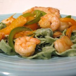 Garlicky Peppers and Shrimp