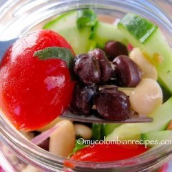 black-and-white bean salad