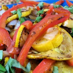 Yellow Squash and Red Pepper Saute