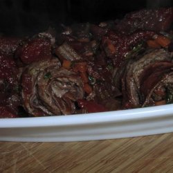 Beef Rolls in Red Wine Tomato Sauce