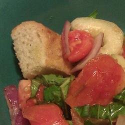 Grilled Tomato, Onion, and Bread Salad