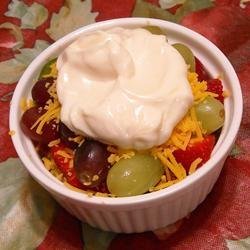 Layered Cheddar-Fruit Salad