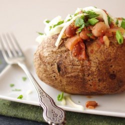 Chili Stuffed Baked Potato