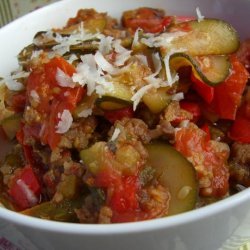 Mild Italian Sausage, Tomato & Zucchini Stew