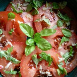 Simple Garlic Basil Tomato Salad