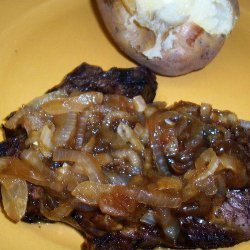 Delicious Steak With Onion Marinade