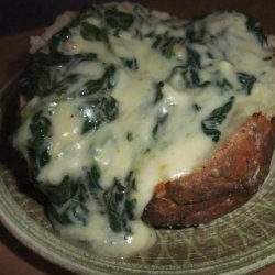 Lighter Parmesan Spinach-Stuffed Potatoes With Vegan Variation