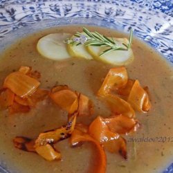 Potato Rosemary Soup With Crispy Carrots