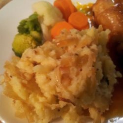 Caramelized Onion and Coarse-Grain Mustard Mashed Potatoes