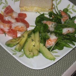 Avocado, Prawn / Shrimp & Pink Grapefruit Salad - for Two 2