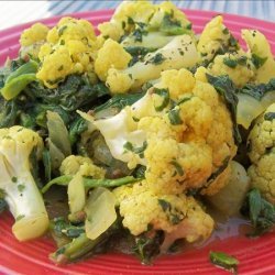 Curried Cauliflower and Spinach