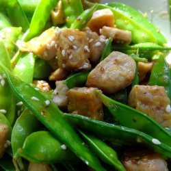 Snow Peas with Three Peppers