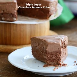 Triple Layer Chocolate Mousse Cake