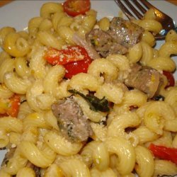 Chicken Sausage Pasta With Basil and Wine