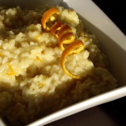 Orange Risotto With Fontina Cheese