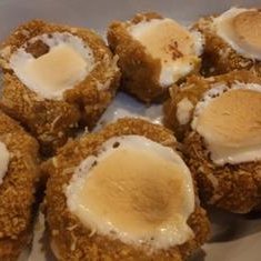 Sweet Potato Balls Rolled in Coconut and Cornflakes