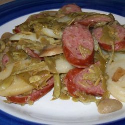 Potato/Green Bean/Mushroom Sausage Skillet