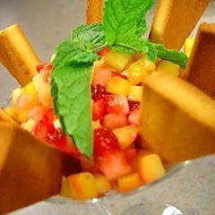 Strawberry and Mango Bruschetta Dessert