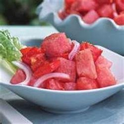 Watermelon Tomato Salad With Balsamic Dressing