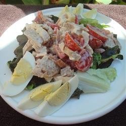 Warm Chicken, Bacon, and Egg Salad with Mayonnaise Dressing