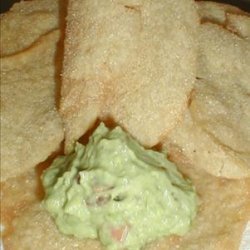 Homemade Texas Chips With Guacamole Spread