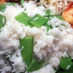 Steamed Ginger Rice with Snow Peas