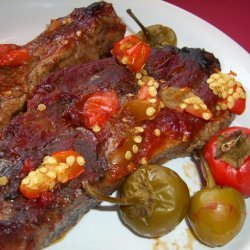 Pork Ribs With Garlic, Chilies and Tomato
