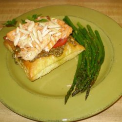 Salmon With Puff Pastry and Pesto