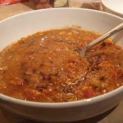 Chestnut and Chorizo Soup