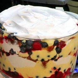 Cherry and Blueberry Trifle
