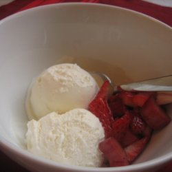 Strawberry-Rhubarb Cream Dessert