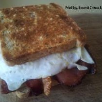 Fried Egg, Bacon & Cheese Sandwich