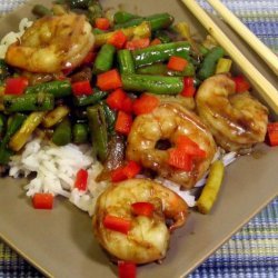 Shrimp With Green Beans in Thai Chili Sauce