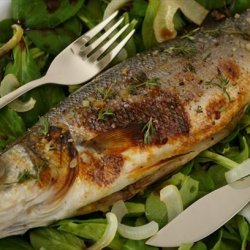 Sea Bass Baked With Onion and Honey