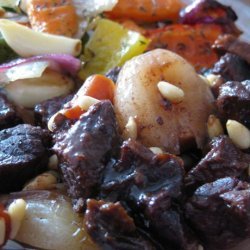 Beef With Red Wine and Pine Nuts