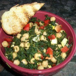 Refreshing Spinach & Chickpea Veggie Salad