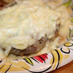 Steaks With Sherried Crab Cream