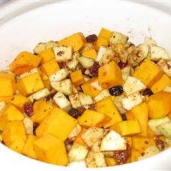 Savory Slow Cooker Squash and Apple Dish