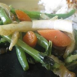 Bok Choy, Carrots and Green Beans