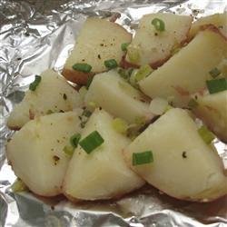 BBQ Potatoes with Green Onions