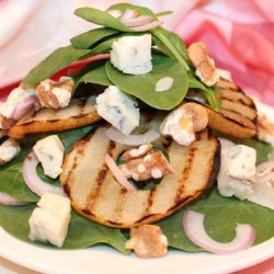 Spinach, Pear, and Toasted Walnut Salad