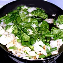 Baby Bok Choy Stir Fry With Beans & Onions