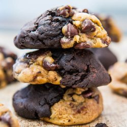 Black and White Chocolate Chip Cookies