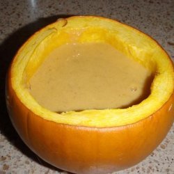 Pumpkin Soup in Pumpkin Bowls